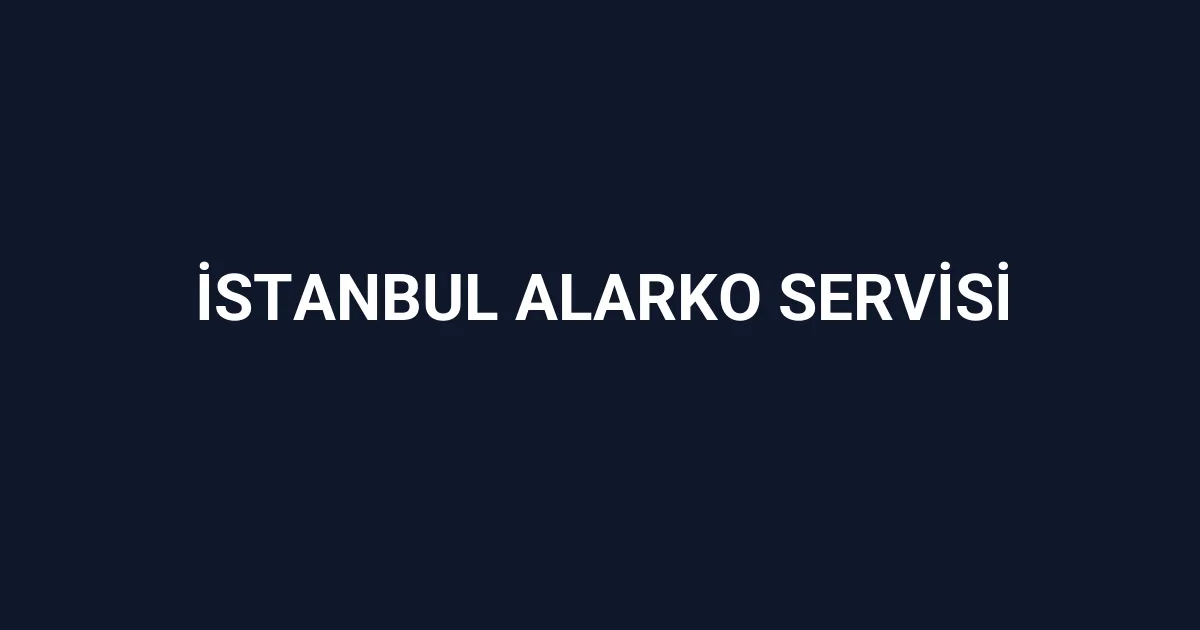 İstanbul Alarko Servisi
